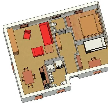 公寓 La Marmotta Bianca In Out 布勒伊-切尔维尼亚